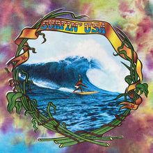 Load image into Gallery viewer, Gildan SURFIN’ USA (1975) Surfer Souvenir Graphic Spellout Tie Dye T-Shirt