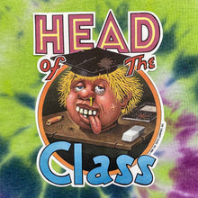 Load image into Gallery viewer, Topps (1988) HEAD OF THE CLASS Cartoon Novelty Tie Dye T-Shirt