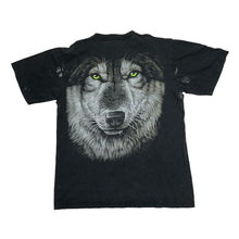 Load image into Gallery viewer, Vintage HEAVY METAL Wolf Portrait Animal Nature Wildlife Graphic Distressed T-Shirt
