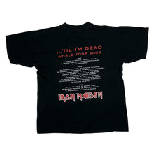 Load image into Gallery viewer, Vintage IRON MAIDEN “Give Me Ed… ‘Til I’m Dead World Tour 2003” Heavy Metal Band T-Shirt