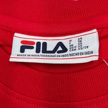 Load image into Gallery viewer, FILA Classic Embroidered Patch Logo Spellout Graphic T-Shirt