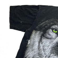 Load image into Gallery viewer, Vintage HEAVY METAL Wolf Portrait Animal Nature Wildlife Graphic Distressed T-Shirt