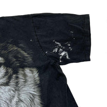 Load image into Gallery viewer, Vintage HEAVY METAL Wolf Portrait Animal Nature Wildlife Graphic Distressed T-Shirt
