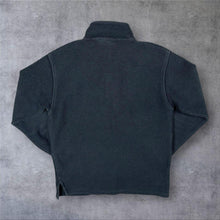 Load image into Gallery viewer, Weird Fish Navy Blue Mini Logo Macaroni Knit 1/4 Zip Sweatshirt Medium
