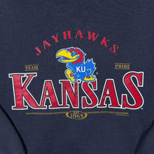 Load image into Gallery viewer, Vintage Lee Sport NCAA Kansas Jayhawks College Navy Blue Sweatshirt Small
