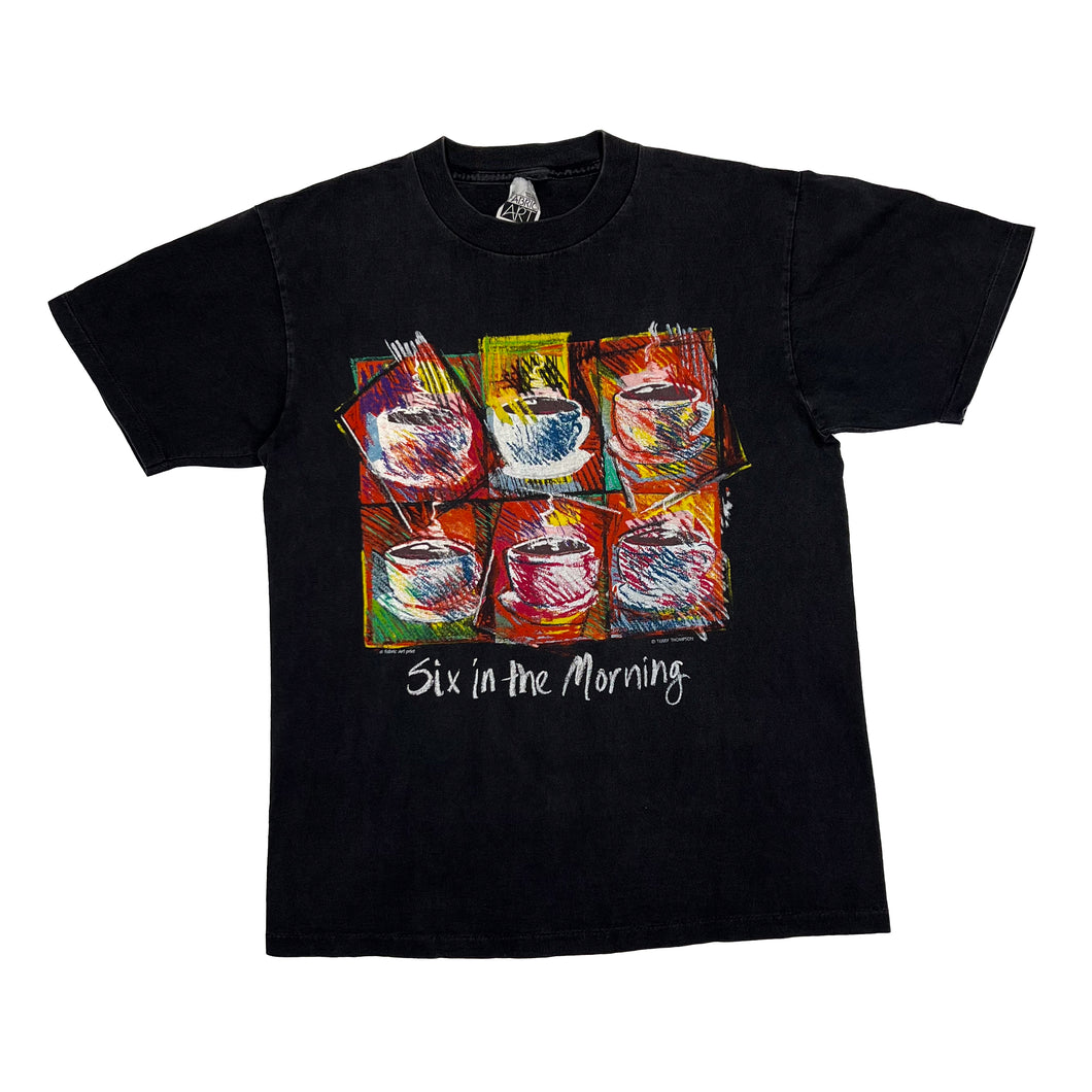 FABRIC ART “Six In The Morning” Terry Thompson Single Stitch Art T-Shirt