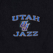 Load image into Gallery viewer, Vintage Champion NBA Utah Jazz Embroidered Basketball 1/4 Zip Black Fleece Sweatshirt
