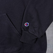 Load image into Gallery viewer, Champion Eco "UMASS Boston" Embroidered College Graphic Black Hoodie
