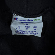 Load image into Gallery viewer, Champion Eco "UMASS Boston" Embroidered College Graphic Black Hoodie
