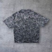 Load image into Gallery viewer, Early 00's Angelo Litrico C&amp;A Goth Y2K Dragon Patterned Grey Short Sleeve Shirt
