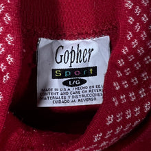 Load image into Gallery viewer, Vintage 90’s GOPHER SPORT Teddy Bear Kitsch Graphic Double Collared Sweatshirt

