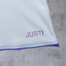 Load image into Gallery viewer, Early 00's Just Togs "Bucked Off" Embroidered Spellout Y2K Women's White T-Shirt
