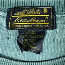 Load image into Gallery viewer, EDDIE BAUER Classic Essential Washed Green Made In USA Crewneck Sweatshirt
