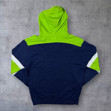 Load image into Gallery viewer, NFL Seattle Seahawks Football Logo Graphic Navy Blue Green Hoodie
