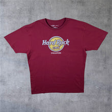 Load image into Gallery viewer, Hard Rock Cafe “Singapore” Souvenir Spellout Graphic Red T-Shirt
