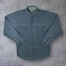 Load image into Gallery viewer, Vintage Bugle Boy Men Classic Washed Grey Cotton Blend Long Sleeve Shirt
