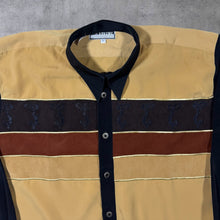 Load image into Gallery viewer, Vintage 90's Extreme Western Style Embroidered Colour Block Long Sleeve Shirt
