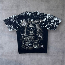 Load image into Gallery viewer, Vintage Survivors Gothic Biker Native American Graphic Bleach Tie Dye Effect T-Shirt
