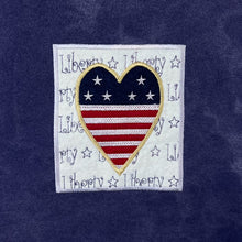 Load image into Gallery viewer, Vintage Liberty Embroidered USA Heart Flag Patch Bleach Tie Dye Sweatshirt
