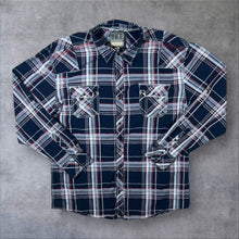 Load image into Gallery viewer, BKE "Athletic Fit" Multi Check Cowboy Western Popper Long Sleeve Shirt

