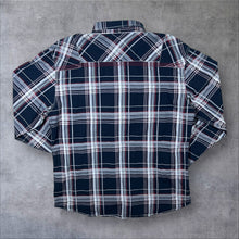 Load image into Gallery viewer, BKE "Athletic Fit" Multi Check Cowboy Western Popper Long Sleeve Shirt
