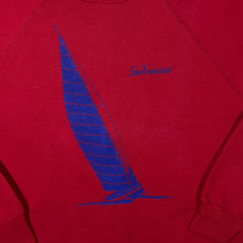 Load image into Gallery viewer, Vintage 90’s Hanes San Francisco Nautical Yatch Spellout Souvenir Graphic Sweatshirt
