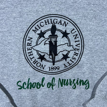 Load image into Gallery viewer, Northern Michigan University “School Of Nursing” College Spellout Crewneck Sweatshirt
