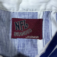 Load image into Gallery viewer, Vintage 90's NFL By Karman "Buffalo Bills" Striped Short Sleeve Button-Down Shirt
