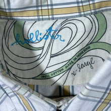 Load image into Gallery viewer, Hollister White Grey Yellow Western Plaid Check Popper Long Sleeve Shirt
