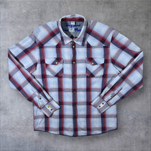 Load image into Gallery viewer, Jack &amp; Jones "John Shirt" Western Plaid Check Popper Long Sleeve Shirt
