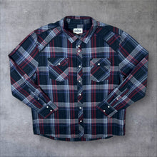Load image into Gallery viewer, Distillery Cowboy Plaid Check Western Popper Long Sleeve Shirt
