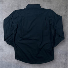 Load image into Gallery viewer, Early 00's Atlas For Men Cowboy Western Rodeo Black Long Sleeve Cotton Shirt

