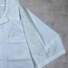 Load image into Gallery viewer, Early 00's Clockhouse "Clock" Embroidered Y2K Spellout White Polyester Shirt
