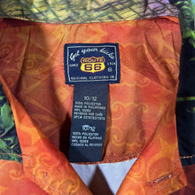 Load image into Gallery viewer, Early 00's Route 66 Mayan Y2K Graphic Green Orange Polyester Shirt
