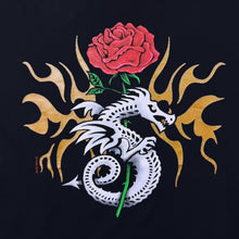 Load image into Gallery viewer, Vintage JT's Goth Y2K Tribal Dragon Rose Tattoo Graphic Black Cotton T-Shirt
