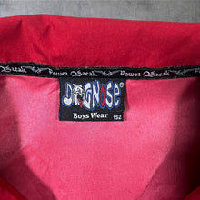 Load image into Gallery viewer, Early 00's Dognose "Power Break" Goth Y2K Tribal Graphic Red Polyester Shirt
