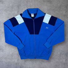 Load image into Gallery viewer, Vintage 90's Puma Blue White Navy Colour Block Tracksuit Track Jacket
