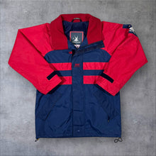 Load image into Gallery viewer, Helly Hansen KMG U-205 P Navy Blue Red Sailing Hooded Jacket
