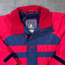Load image into Gallery viewer, Helly Hansen KMG U-205 P Navy Blue Red Sailing Hooded Jacket
