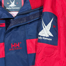 Load image into Gallery viewer, Helly Hansen KMG U-205 P Navy Blue Red Sailing Hooded Jacket
