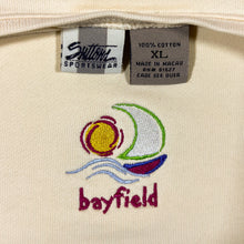 Load image into Gallery viewer, Vintage Sutton Sportswear "Bayfield" Embroidered Souvenir Spellout Yellow Sweatshirt
