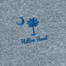 Load image into Gallery viewer, MV Sport Hilton Head Embroidered Souvenir Spellout 1/2 Zip Pullover Sweatshirt
