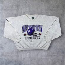 Load image into Gallery viewer, Vintage Danaggers "Northwestern Wildcats" Rose Bowl 1996 College Grey Sweatshirt
