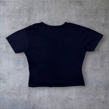 Load image into Gallery viewer, Early 00's Reebok Essentials Mini Logo Navy Blue V-Neck Short Sleeve T-Shirt
