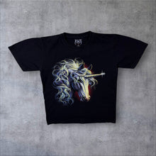 Load image into Gallery viewer, Rockvolution Unicorn Horse Fantasy Goth Graphic Black Short Sleeve T-Shirt
