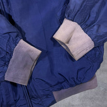 Load image into Gallery viewer, Vintage 90's Reine Seide 100% Silk Blue Lightweight Zip Bomber Jacket

