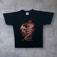 Load image into Gallery viewer, Vintage Alchemy Gothic (2002) "Storm Rider" Goth Fantasy Dragon Graphic Black T-Shirt

