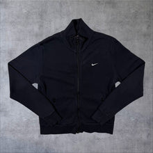 Load image into Gallery viewer, Nike Classic Embroidered Mini Swoosh Logo Black Full Zip Sweatshirt
