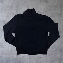 Load image into Gallery viewer, Nike Classic Embroidered Mini Swoosh Logo Black Full Zip Sweatshirt
