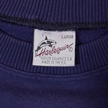 Load image into Gallery viewer, Vintage Harlequin Dolphin Animal Wildlife Graphic Navy Blue Sweatshirt
